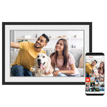 VEANXIN 10.1 inch Digital Picture Frame (32GB Storage,Magnetic bracket,1280x800 IPS Touch Screen,Frameo APP)