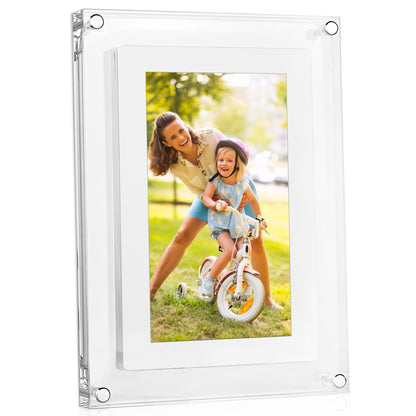 VEANXIN 5 Inch Acrylic Digital Picture Frame (Built-in 4GB memory and 1200mAh battery）