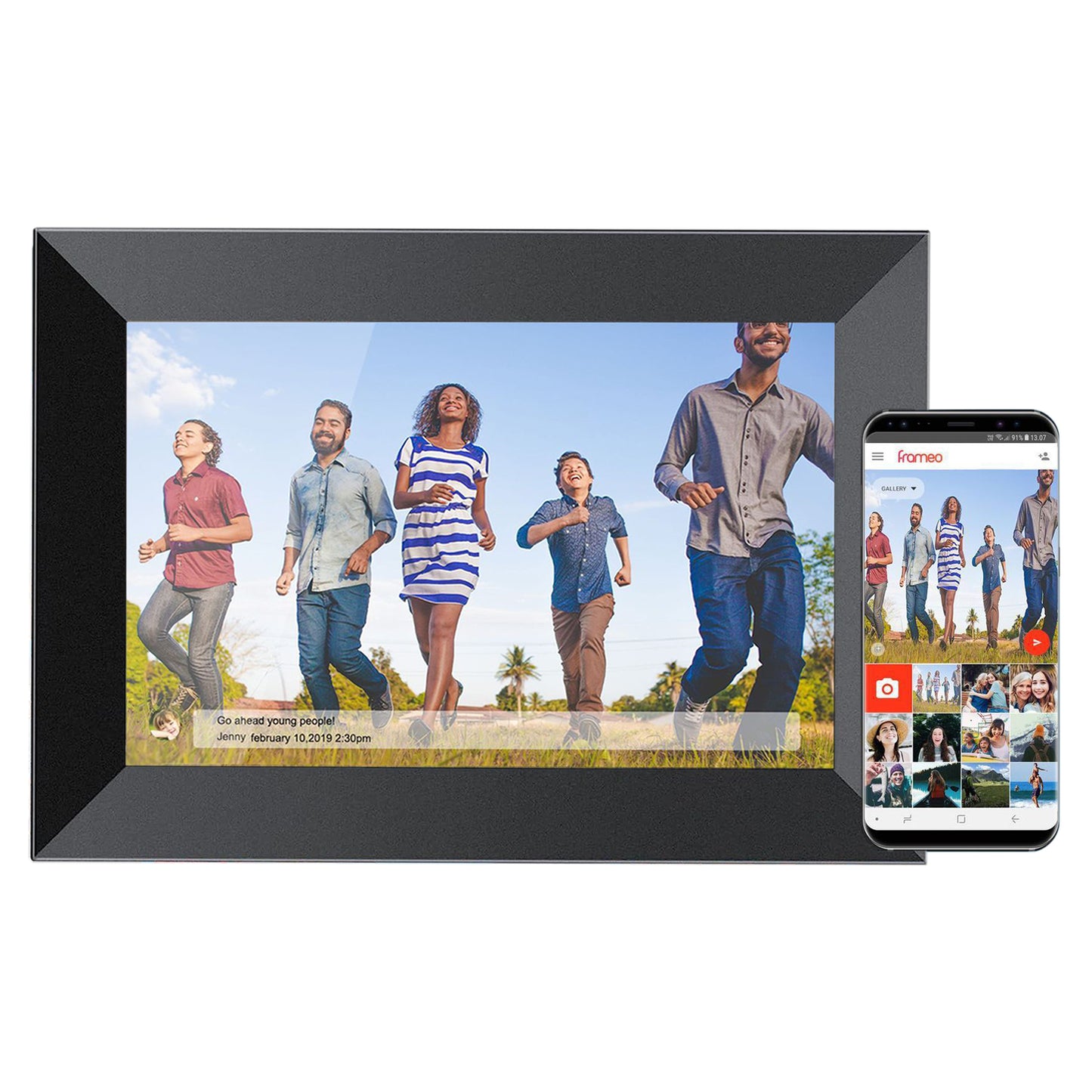 VEANXIN 10.1 inch Digital Picture Frame (32GB Storage,1280x800 IPS Touch Screen,Frameo APP)