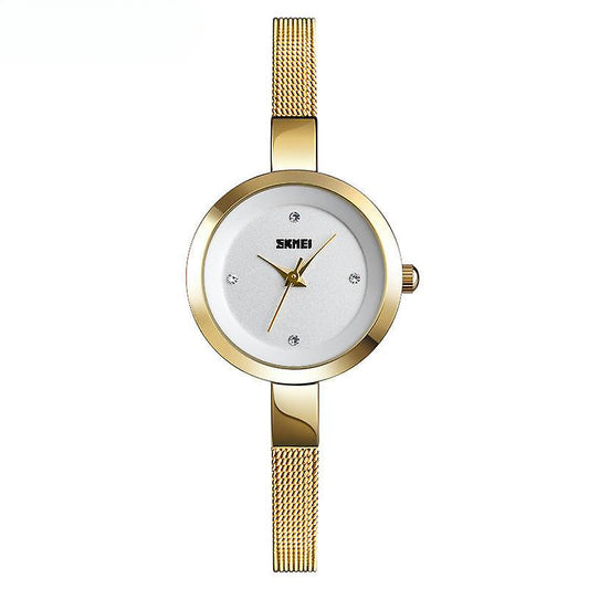 Women's Watch Stainless Steel Band Waterproof Quartz Watch-golden