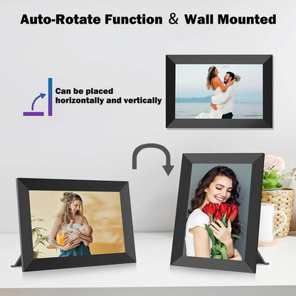 VEANXIN 10.1 inch Digital Picture Frame (32GB Storage,1280x800 IPS Touch Screen,Frameo APP)