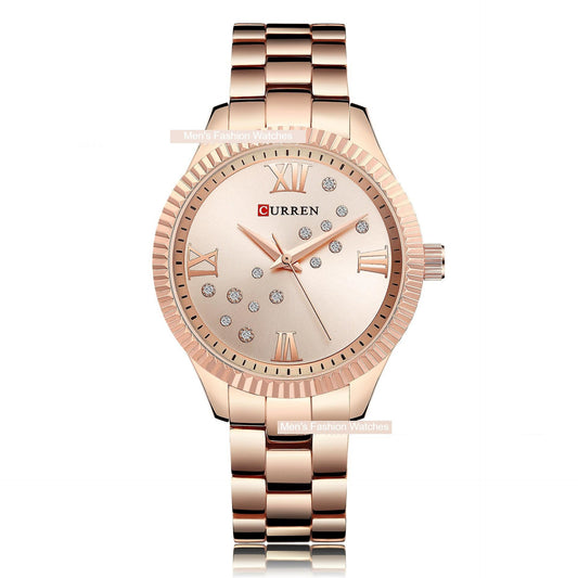 Women's Watches Fashion Elegant Analog Quartz Stainless Steel Ladies Wrist Watches Waterproof Watches for Women-Rose shell rose