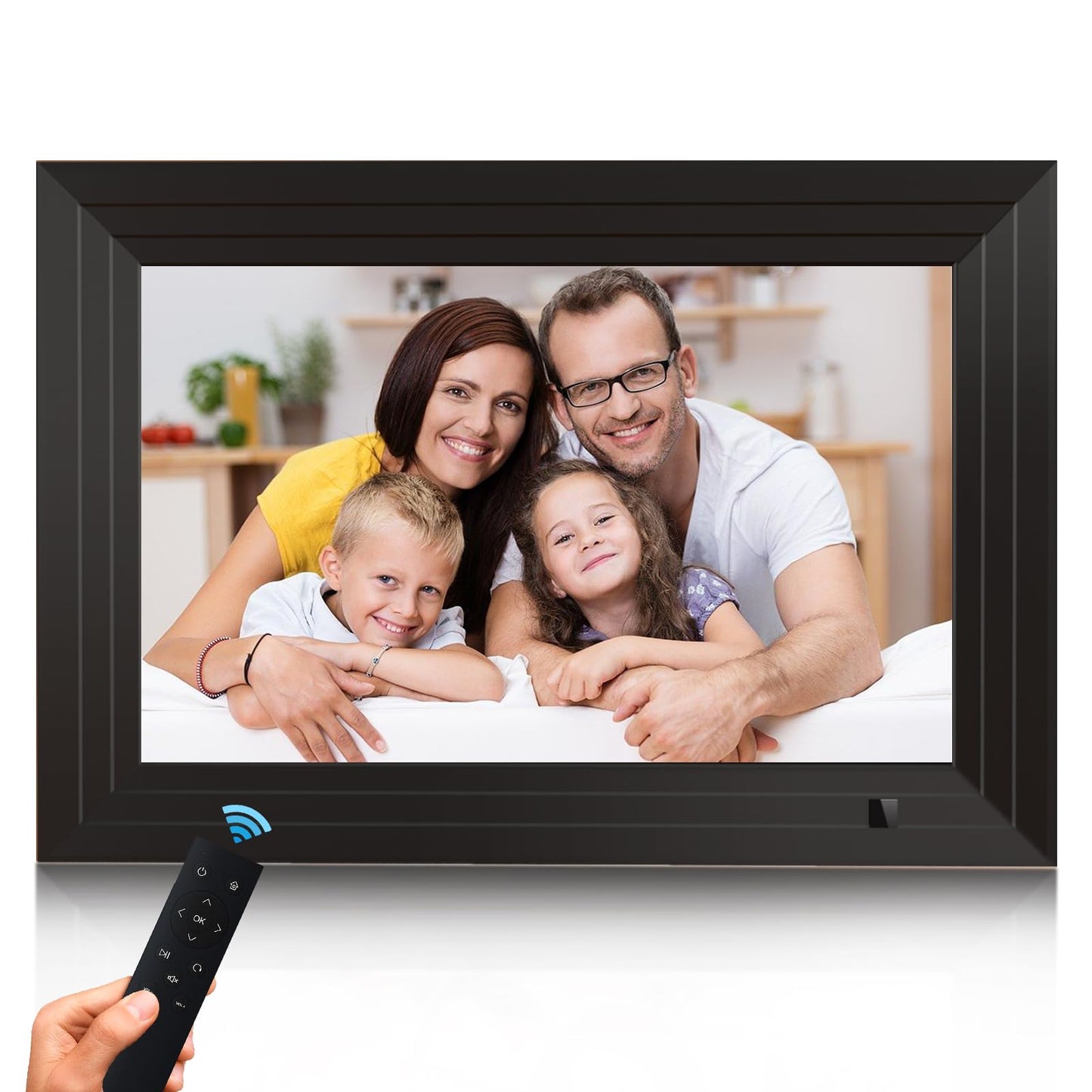 VEANXIN 10.1 inch Digital Picture Frame (360° Rotation Full IPS Screen,Remote Control,USB or SD Card)