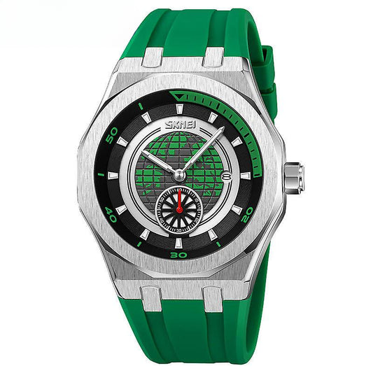 Business Men's Quartz Mechanical WatchLuminous Waterproof Men's Watch-green