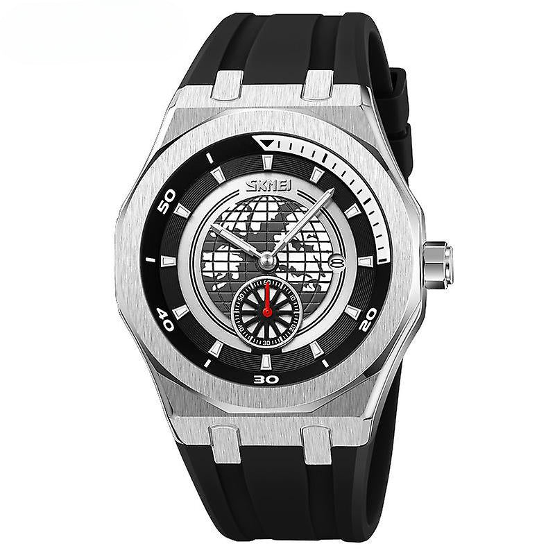 Business Men's Quartz Mechanical WatchLuminous Waterproof Men's Watch-black