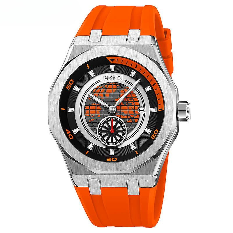 Business Men's Quartz Mechanical WatchLuminous Waterproof Men's Watch-orange